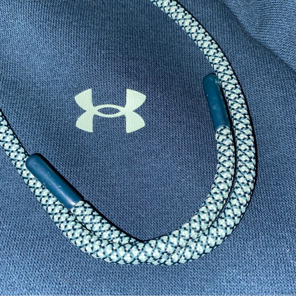 ⭐️Womens Rival Fleece Mesh Full Zip Hoodie by Under Armour, Large/Teal - Picture 7 of 13